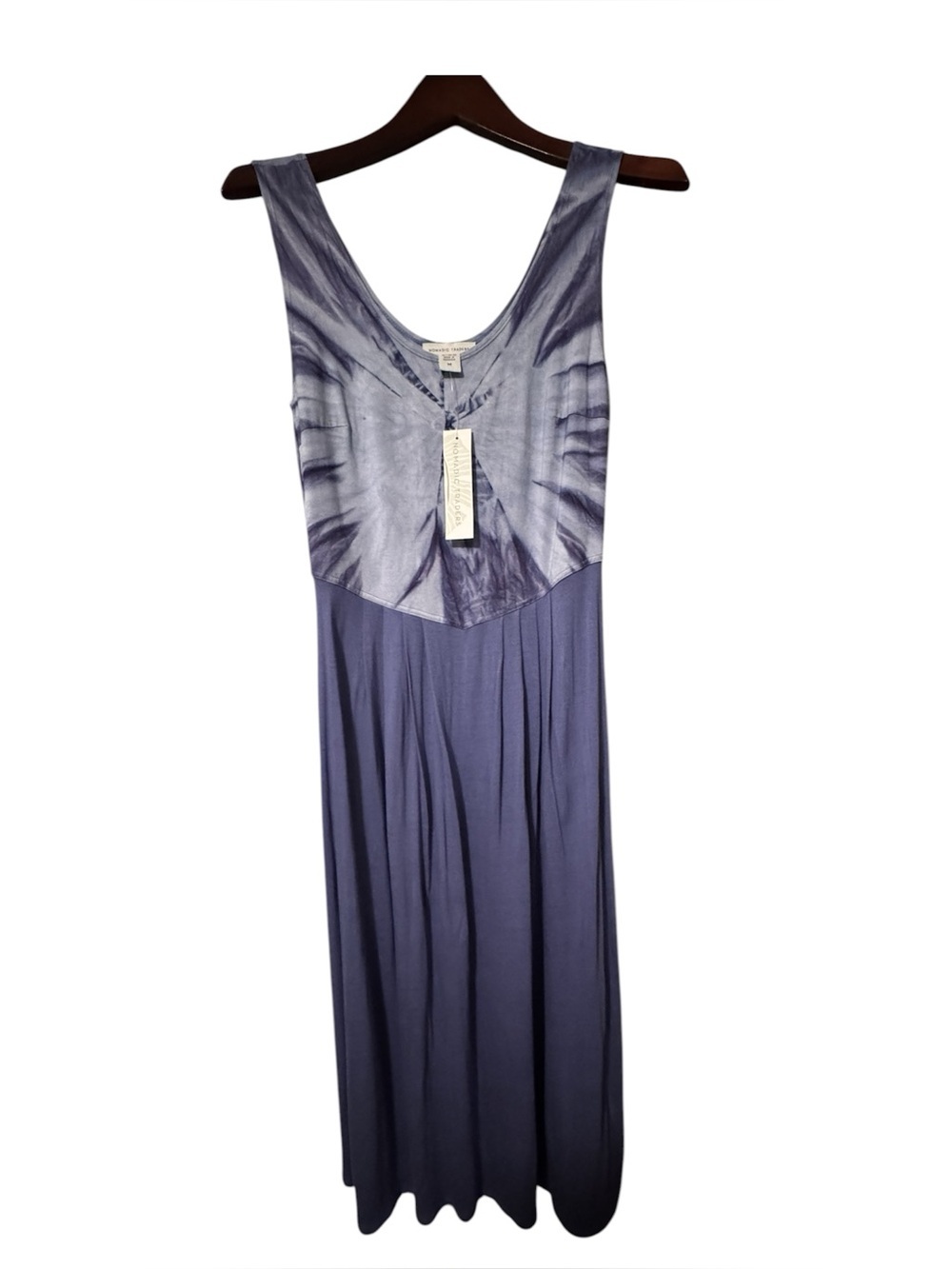 Nomadic Traders Ombre Maxi Dress Blue Purple Thistle Medium Boho Sleeveless NWT